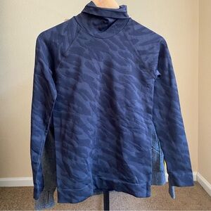 Sweaty Betty Black Camouflage Turtleneck Compression Long sleeve